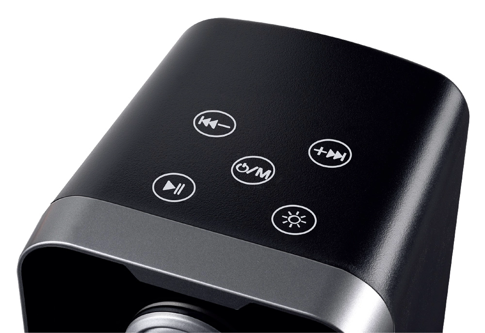 POWERTECH ηχεία PT-1575 με RGB φωτισμό, 2x 5W, Bluetooth & USB/USB-C, μαύρα - Image 2