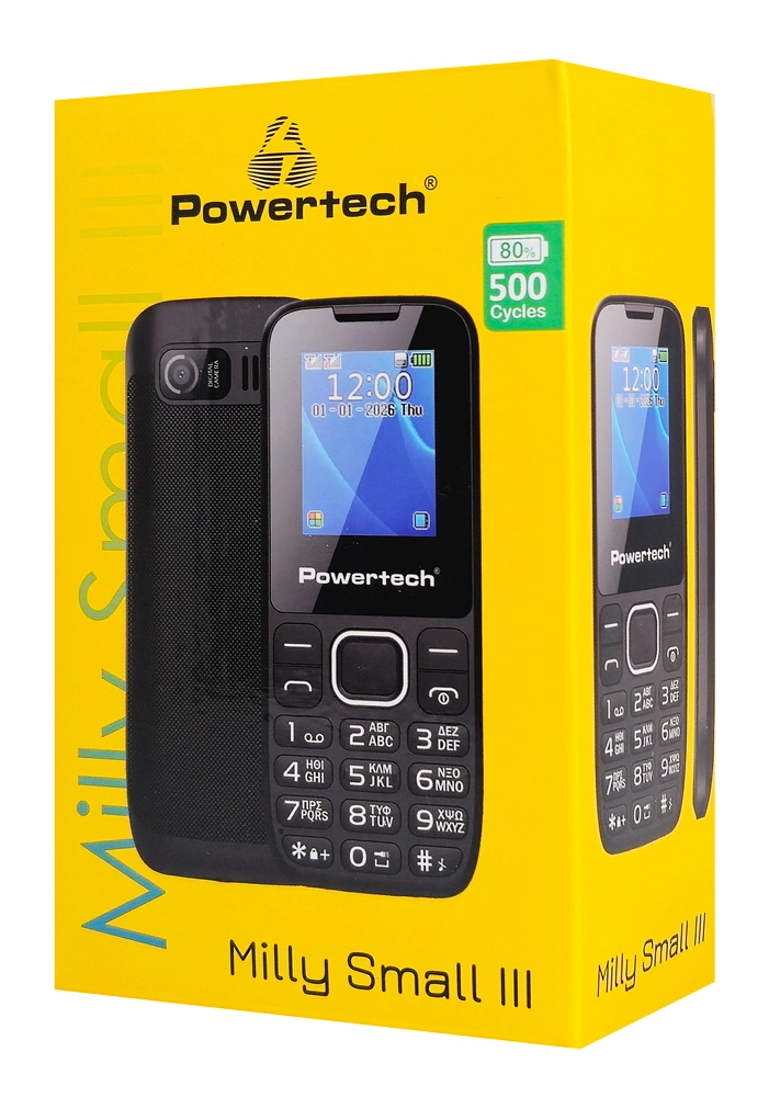 POWERTECH κινητό τηλέφωνο Milly Small III, 1.77", dual SIM, με κάμερα, μαύρο - Image 3