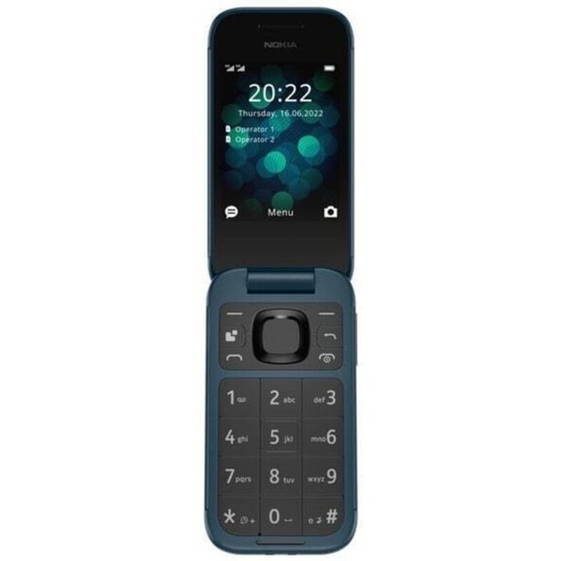 Nokia 2660 Flip Dual SIM Κινητό με Κουμπιά (Ελληνικό Menu) Μπλέ